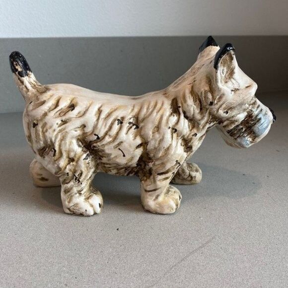 Vintage Westie Chalk Ware Terrier Dog Figurine, 5" Tall - Picture 6 of 7